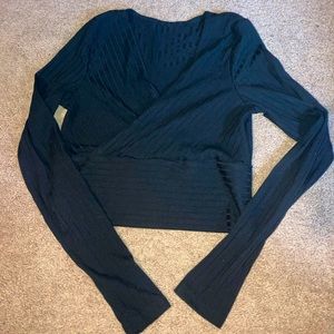 Tight black crop top